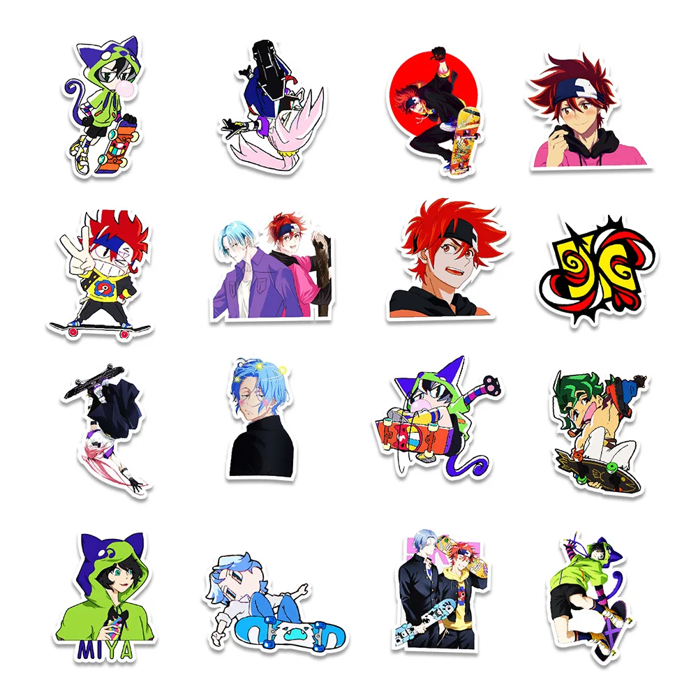 10/30/50pcs Anime SK8 The Infinity Stickers Waterproof Graffiti DIY Skateboard Phone Suitcase Car Cool Cartoon Decals Decoration