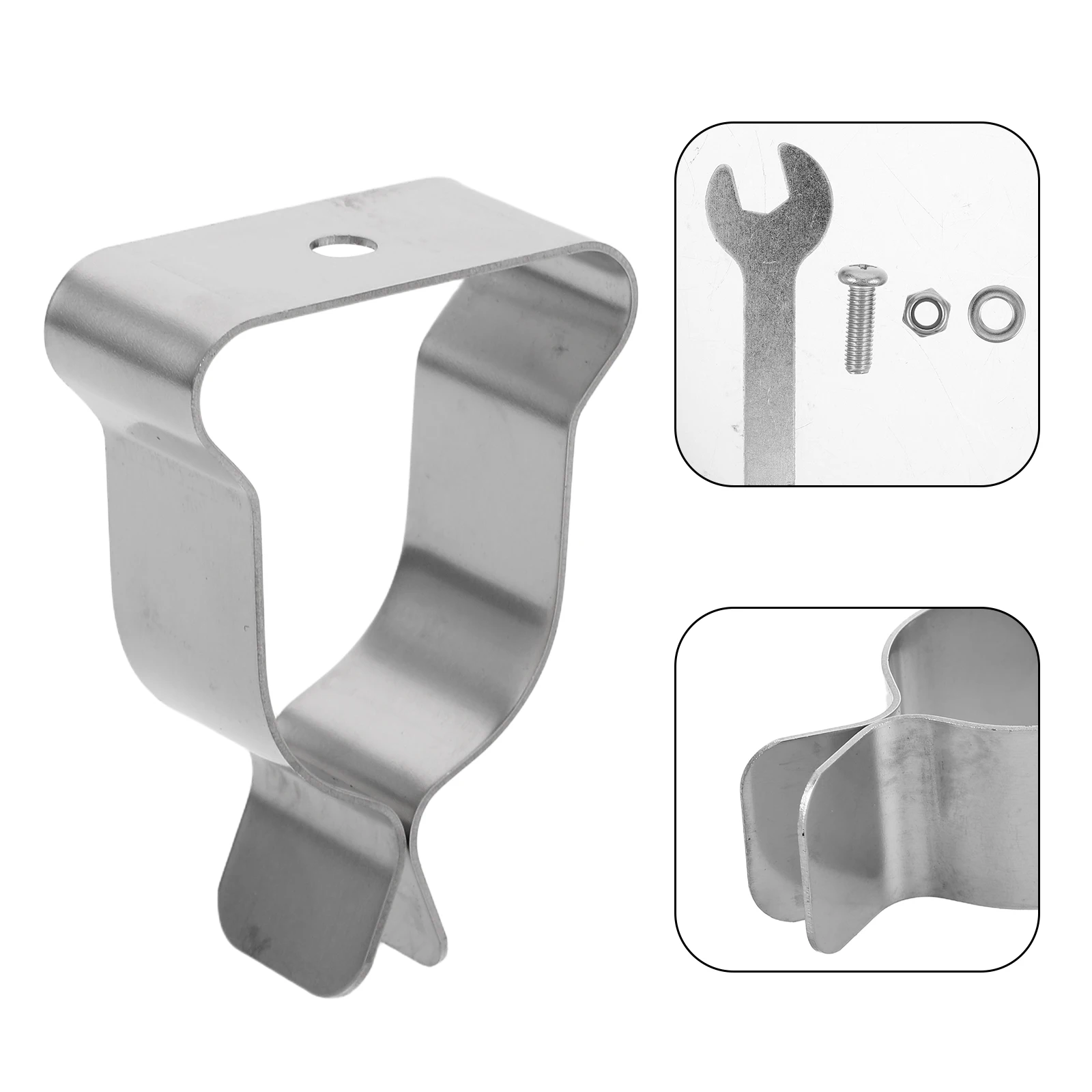 

5pcs Spring Clip Window Well Cover Hardware Kit Strong Retaining Clips For Basement Outdoor Covers Silver Adjustable