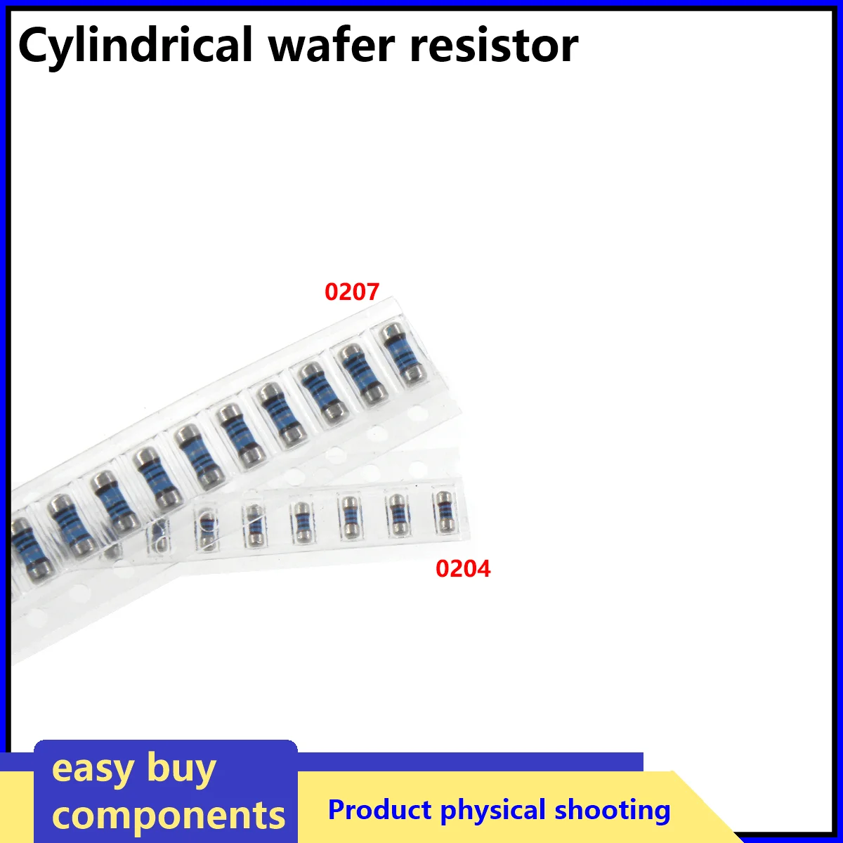 10PCS 0204 0207 Color Ring SMD Wafer Resistance 1R 2R 1.5 4.7 10 15 22 27 47 100 220 Ohm 1K 2K 4.7K 10K 22K Cylindrical RESISTOR