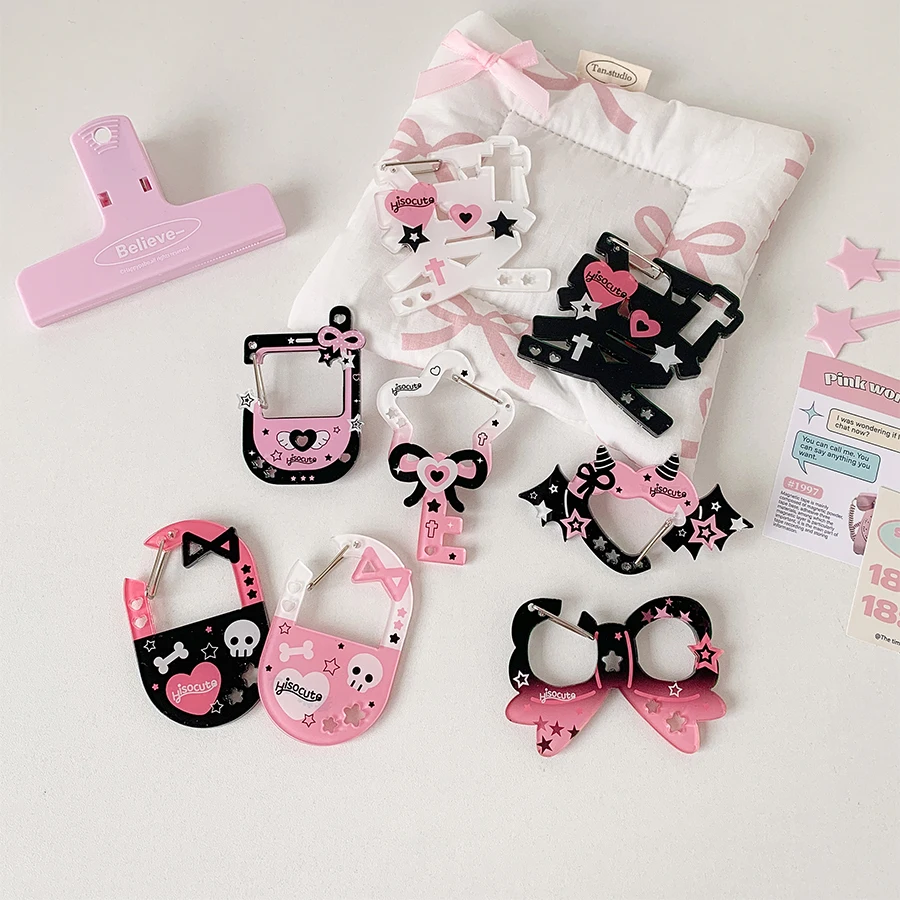 Portable Acrylic Pendant Handbook Decoration Keychain Charm Ita Bag Buckle Backpack Accessories For Everyday Use