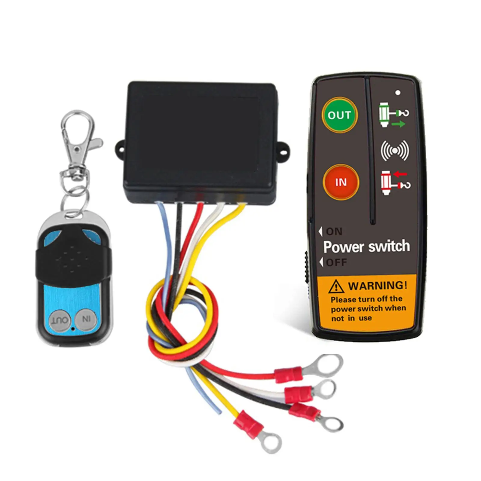 Wireless Winch Remote Control Kit Durable Heavy Duty Automatic Winch Control with Indicator Light Spare Parts for Car Truck