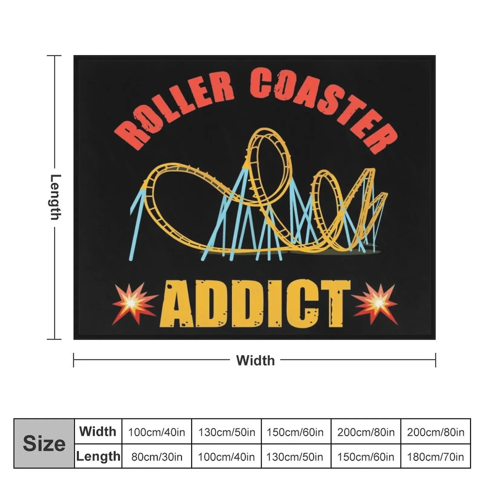 Rollercoaster addict Throw Blanket heavy to sleep Cute Plaid Flannel Blankets