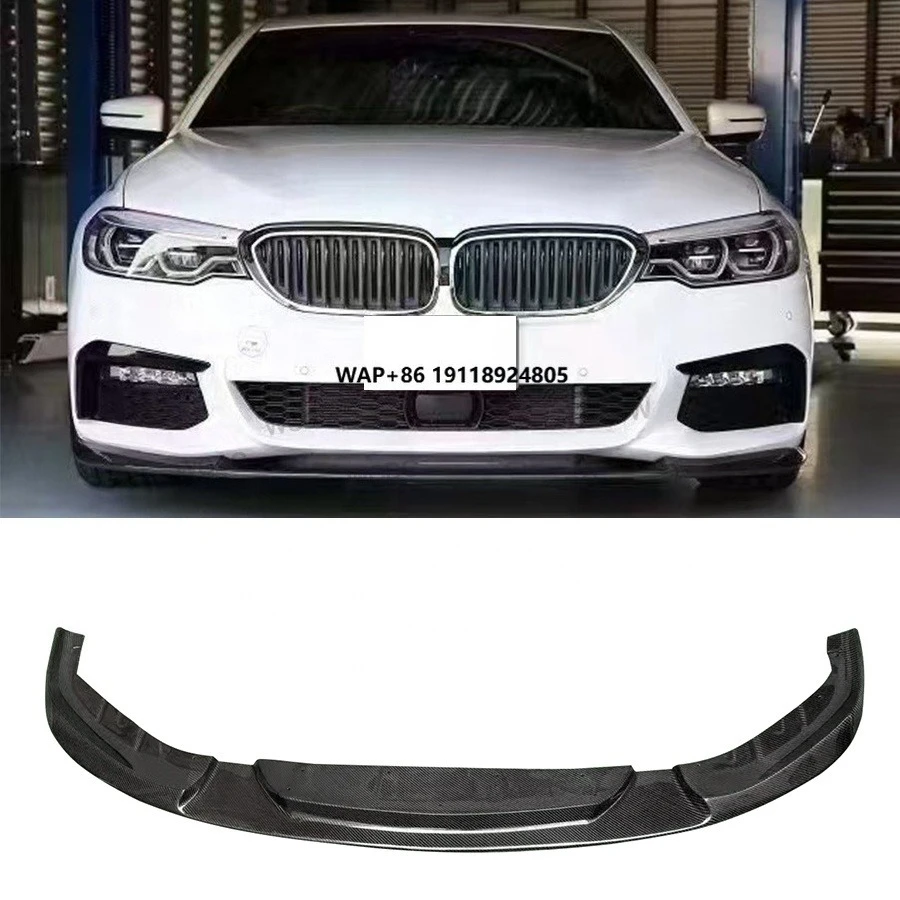 

3D Style Carbon Fiber Front Lip for 5 Series G30 G38 2017-2020 New Car Front Bumper Chin Lip Spoiler Splitter Bodykit