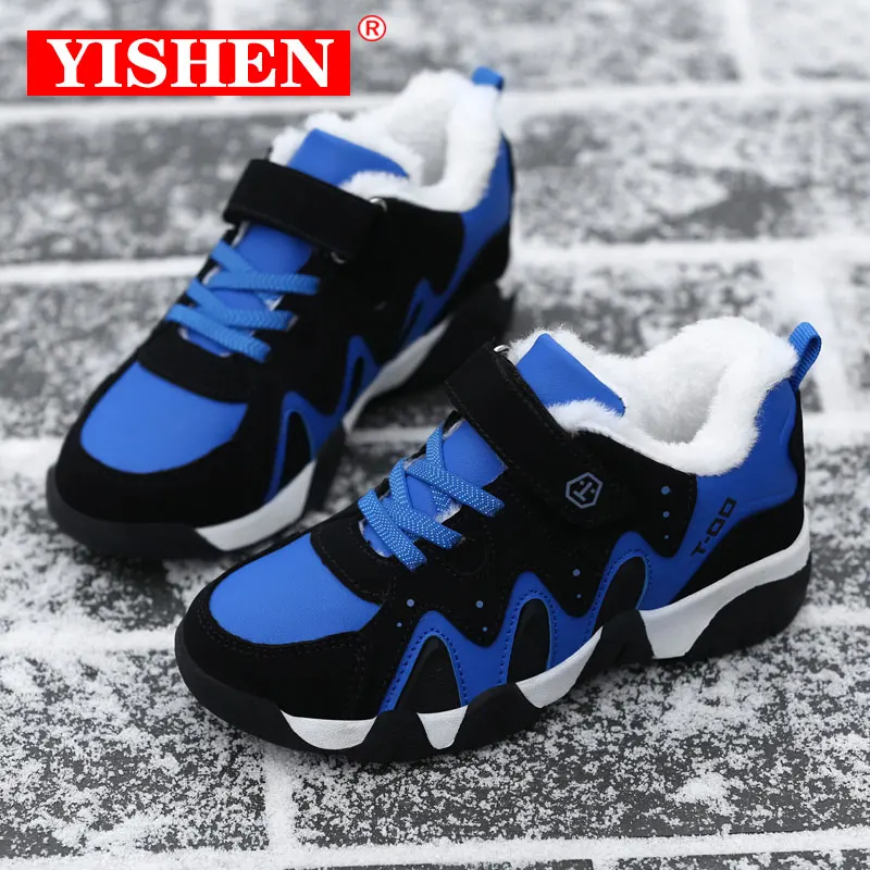 

YISHEN Kids's Sneakers Winter Casual Shoes Warm Sneaker For Boys Girls Warm Plush Sport Shoes Teenagers Zapatillas Infantiles