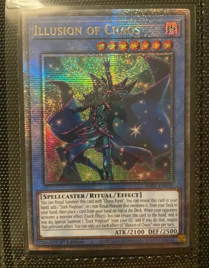 Yugioh KONAMI TCG RA02-EN020 Illusion of Chaos 25th Quarter Century Secret English 1st Edition Collection Mint Card