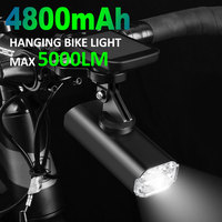 NEWBOLER 5000LM Intelligent inductio Bike Light MTB Front Lamp USB Rechargeable 6 LED 4800mAh Bicycle Light Waterproof Headlight