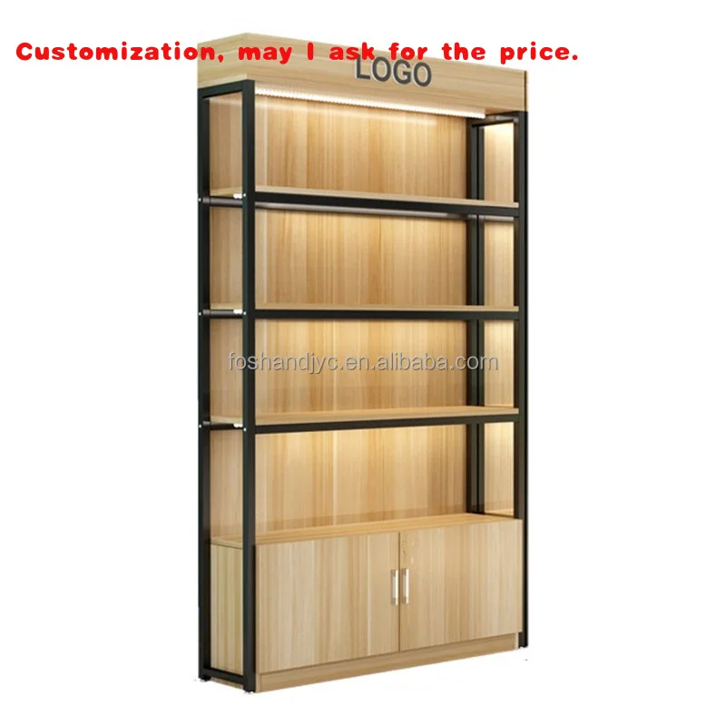 

custom.Supermarket showcase Display Shelves Wooden with Light-Duty Metal Gondola Cold-Rolled Steel Iron Retail Store Racks