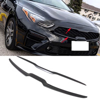 For Kia Forte Cerato K3 2019 2020 Front Center Grille Grill Cover Molding Trim Carbon Fiber Exterior Accessories Car Styling