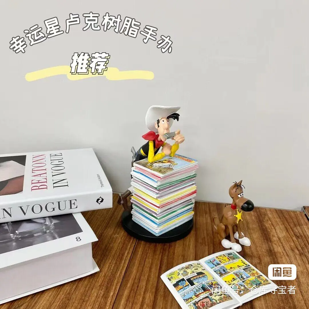 Caixa de presente de 35cm com 1800 gramas, figura de ação Lucky Luke Brickheadz, brinquedo infantil, modelo de brinquedo dos Aventuras do Herói Gôndola.