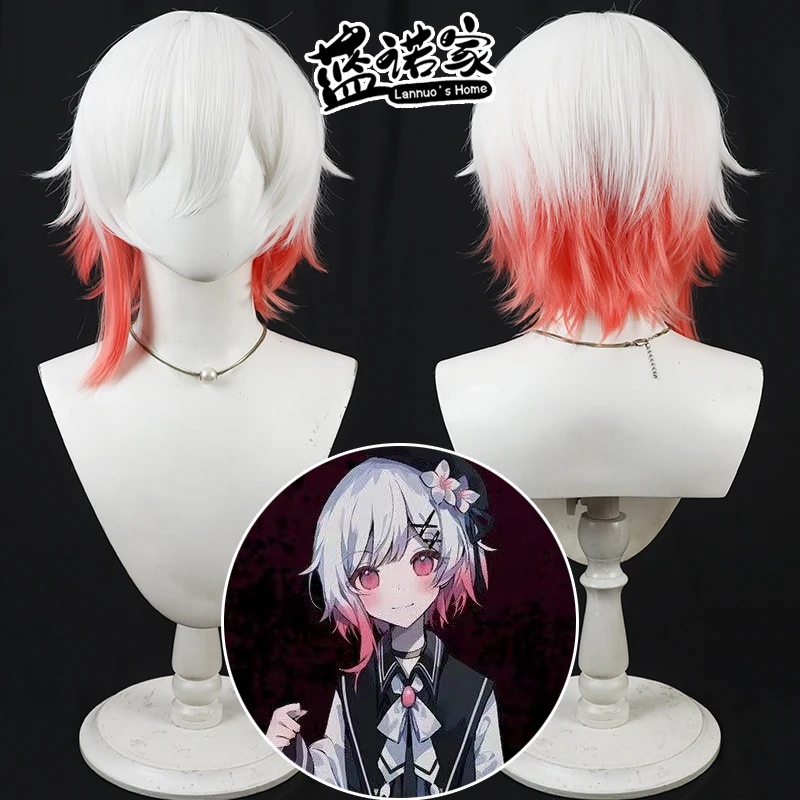 أنيمي الفتاة السحرية الساحرة محاكمة ساكورا هان إيما كوس شعر مستعار تأثيري هالوين كرنفال الدعائم الطرف الشعر الاصطناعية + غطاء شعر مستعار