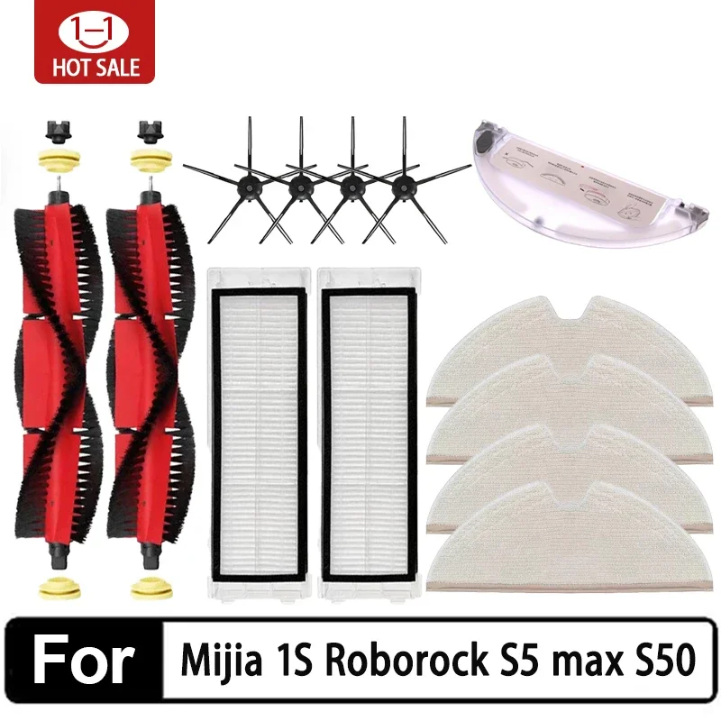 Per Xiaomi 1S Roborock S5 Max S50 S55 S6 S6 Accessori puri Spazzola laterale Staccabile Spazzola principale Filtro Parti per aspirapolvere