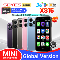 SOYES XS15 Mini Android8.1 Smart Phone 3.0 Inch Display 2GB RAM 16GB ROM Dual SIM Standby Play Store 3G Little Phone