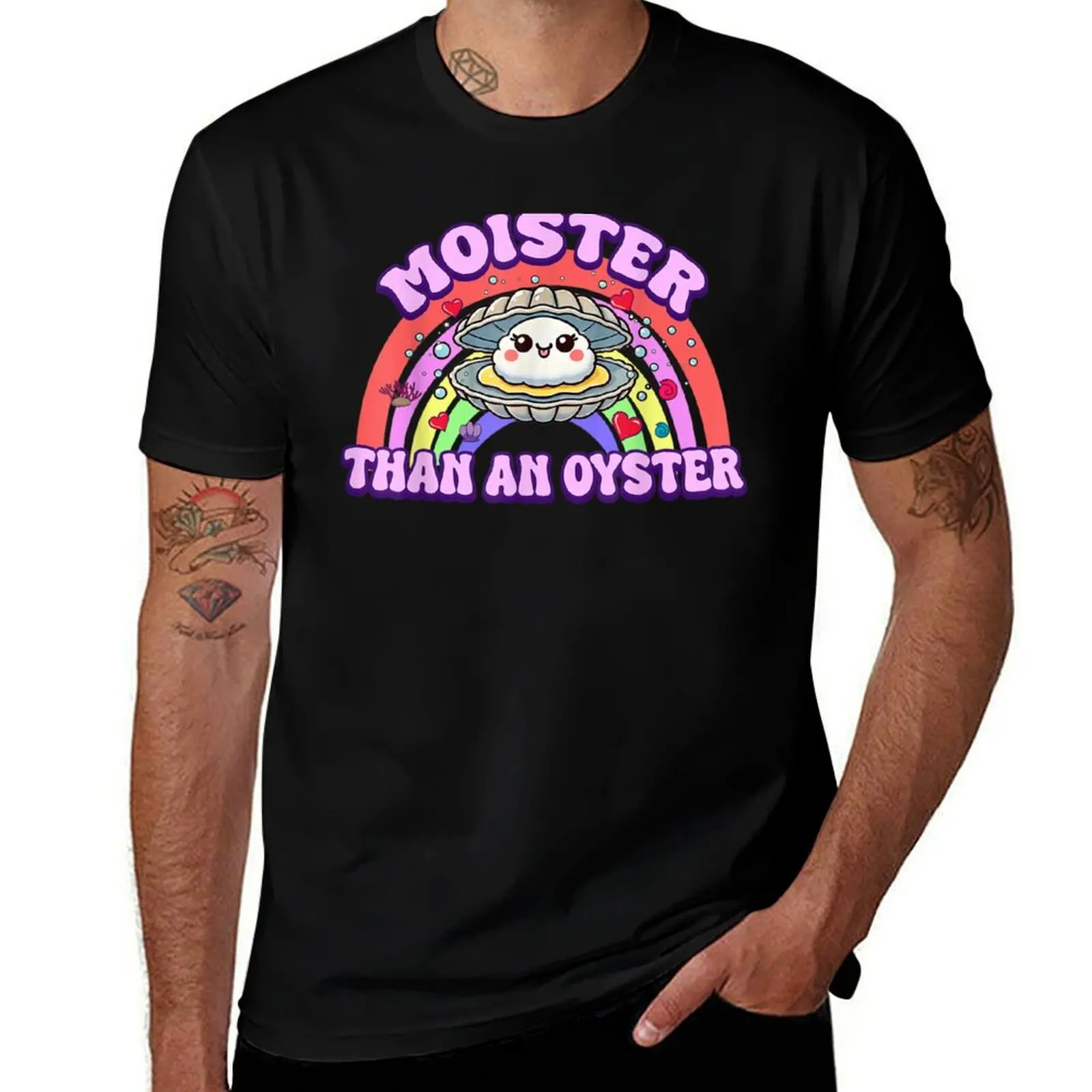 Moister Than An Oyster Shucking Funny Shellfish Shucker T-Shirt Funny t-shirts Clothing mens t shirts pack