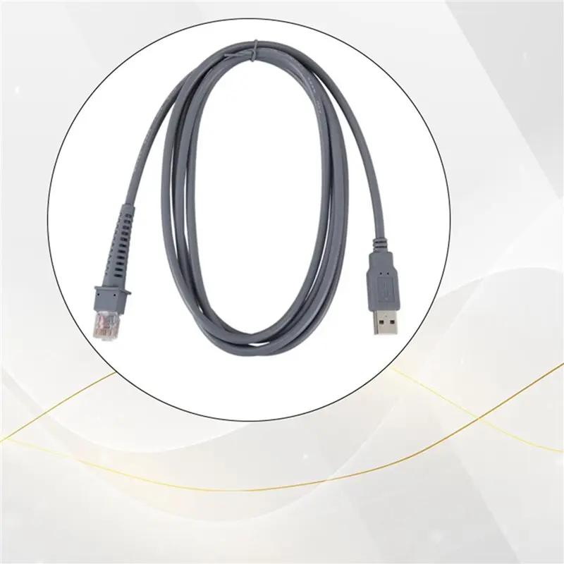 B76B USB Cable for Datalogic Barcode Scanner CAB4120 QD2130 QD2110 GPS4490 2M USB-A Male to RJ45 Cable 3pcs