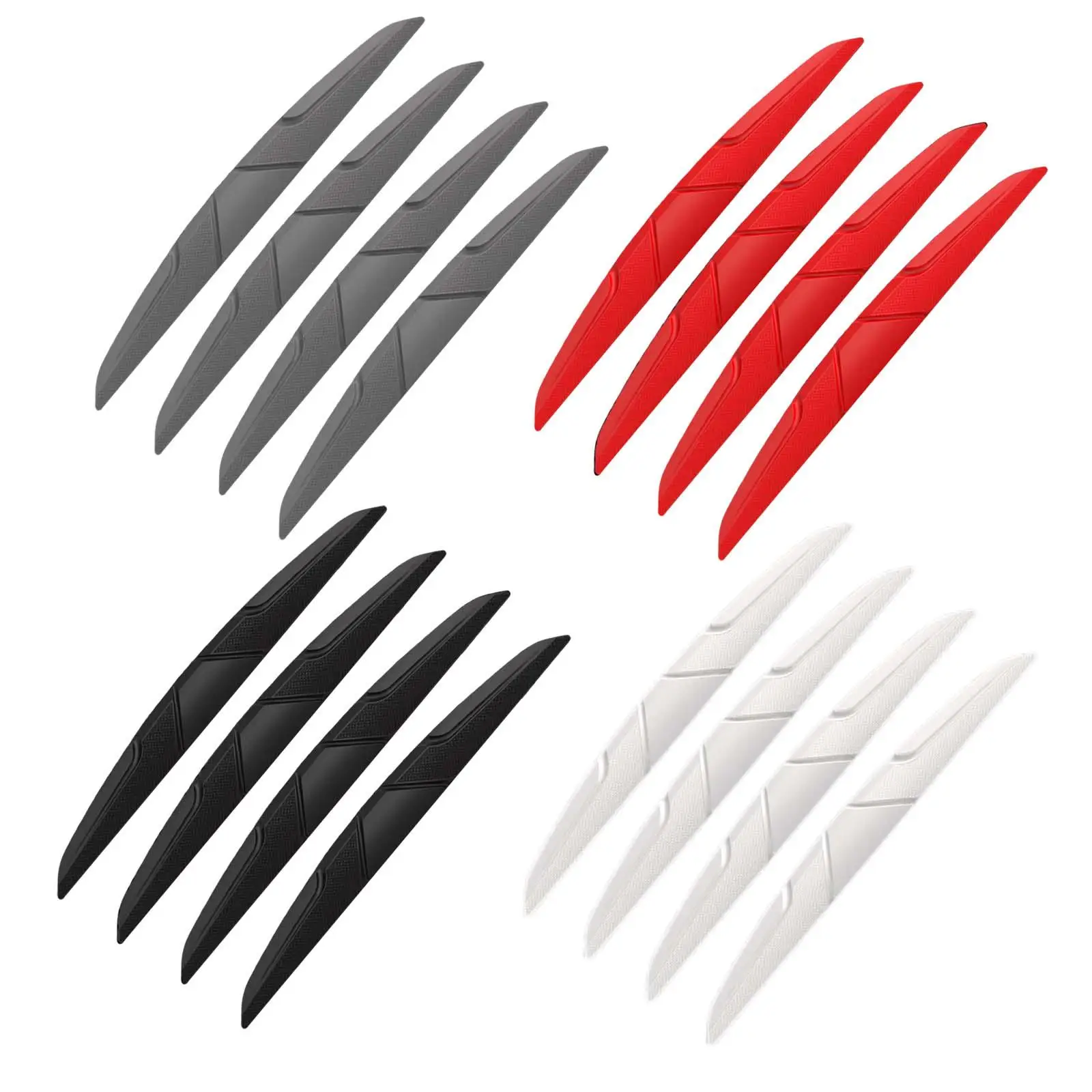 4x Car Anti Collision Bar Stickers Guards Trim Bumper Side Protection Guards