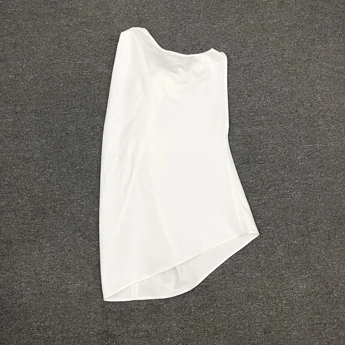 Maxdutti Bow Cotton Shirt Blouse Women 34 36 38 Minimalist Asymmetric Fashion Ladies Elegant Summer Sleeveless Shirt Top