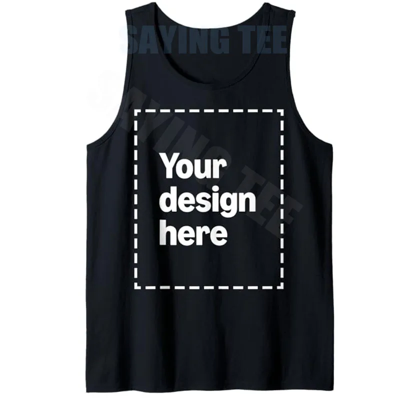 Individuelles Tanktop mit Ihrem Bild für Männer und Frauen, Y2k-Tanktop zum Anpassen mit Logo, Bild, Foto hochladen, ärmelloses T-Shirt personalisieren