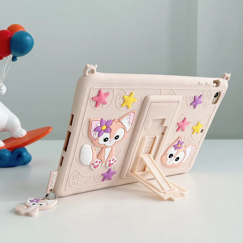 Funda de silicona suave con dibujos animados para niños, carcasa con correa de soporte para iPad Mini 1, 2, 3, 4, 5, 6, Pro 12,9, 2015, 2018, 2th,