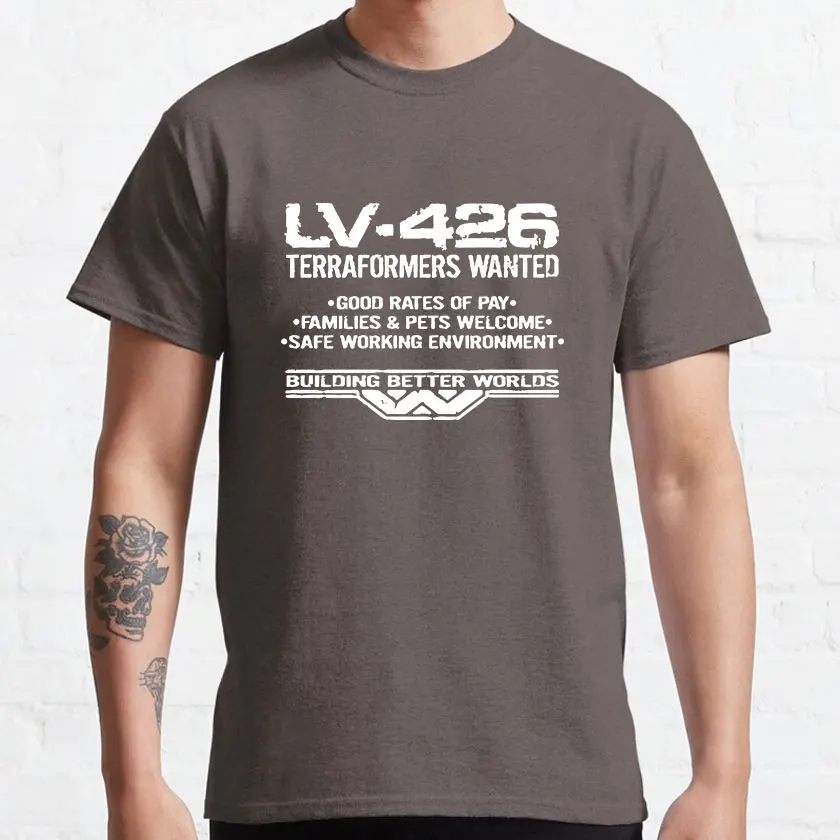 80s Vintage Étrangers LV-426 T-Shirt Weyland Yutani 100% Cotton Xenomorphe Alien Ripley Retro Horror Movie Large Size Clothing