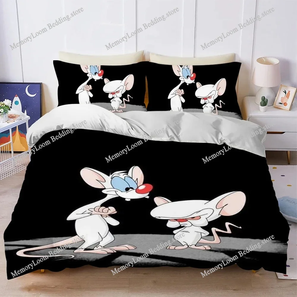 

Pinky and the Brain Duvet Cover Set Home Style Bedding Soft Laundry Cotton Bed Student Dormitory Gift Home Textileextile741