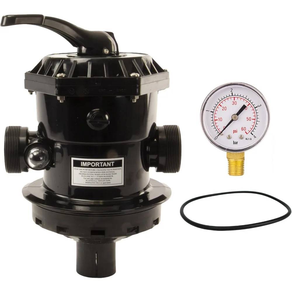 Rx Clear SP0714T 6 Way VariFlo Multiport Valve 1.5 FIP Top Mount Replacement Valve For Hayward Pro VL Above Ground Inground Pool