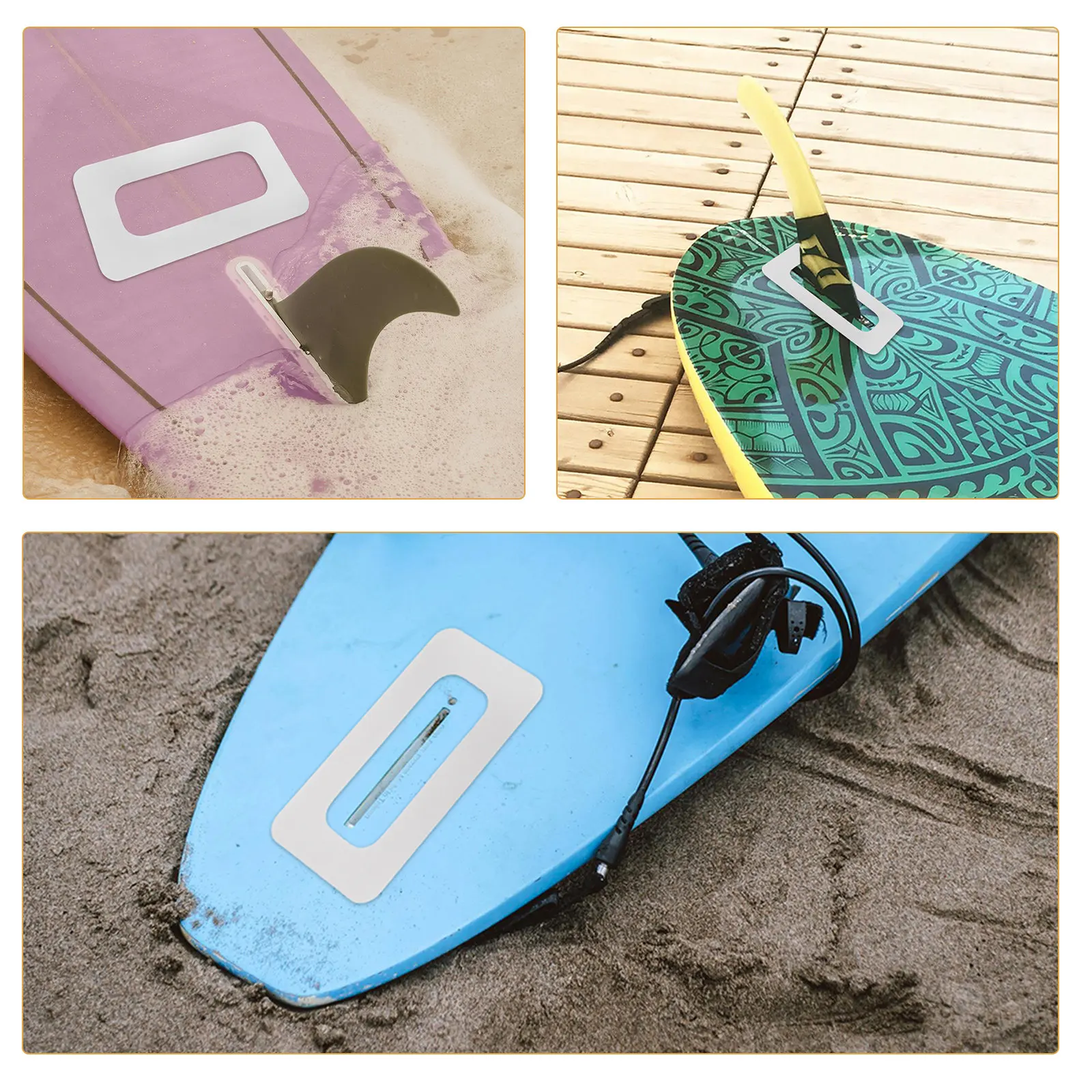 

Комплект из 4 адаптеров для крепления центрального плавника на доску для серфинга, 9-дюймовый патч для центрального плавника SUP, съемное основание для ремонта серфборда