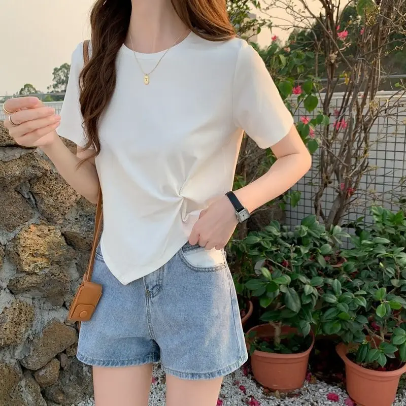 Women's Y2K Vintage Pink Kawaii T-Shirt Harajuku Streetwear Summer Cute Crop Top vintage cheap clothes Tees Tshirt Woman