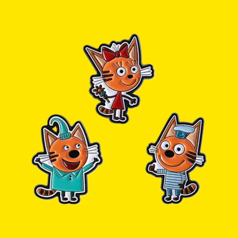 Badges On Backpack Lapel Pin Cute Cartoon Cat Doctor Nurse Cute Brooch Pins Creativity Denim Clothing Accessories Badge Metal