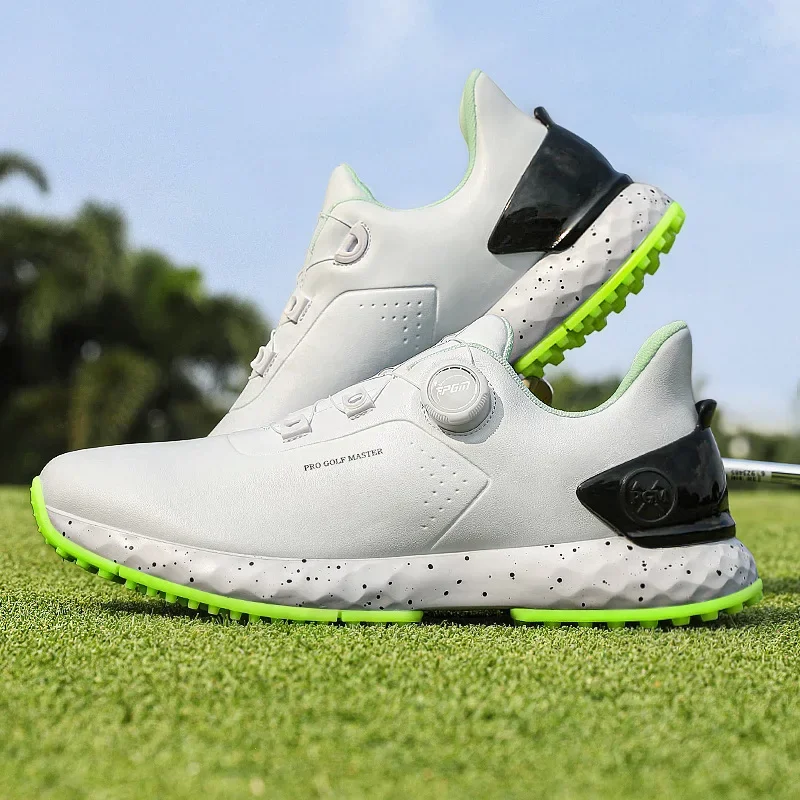 PGM Men Golf Shoes Shock-absorbing Knob Shoelaces Waterproof Sports Sneakers
