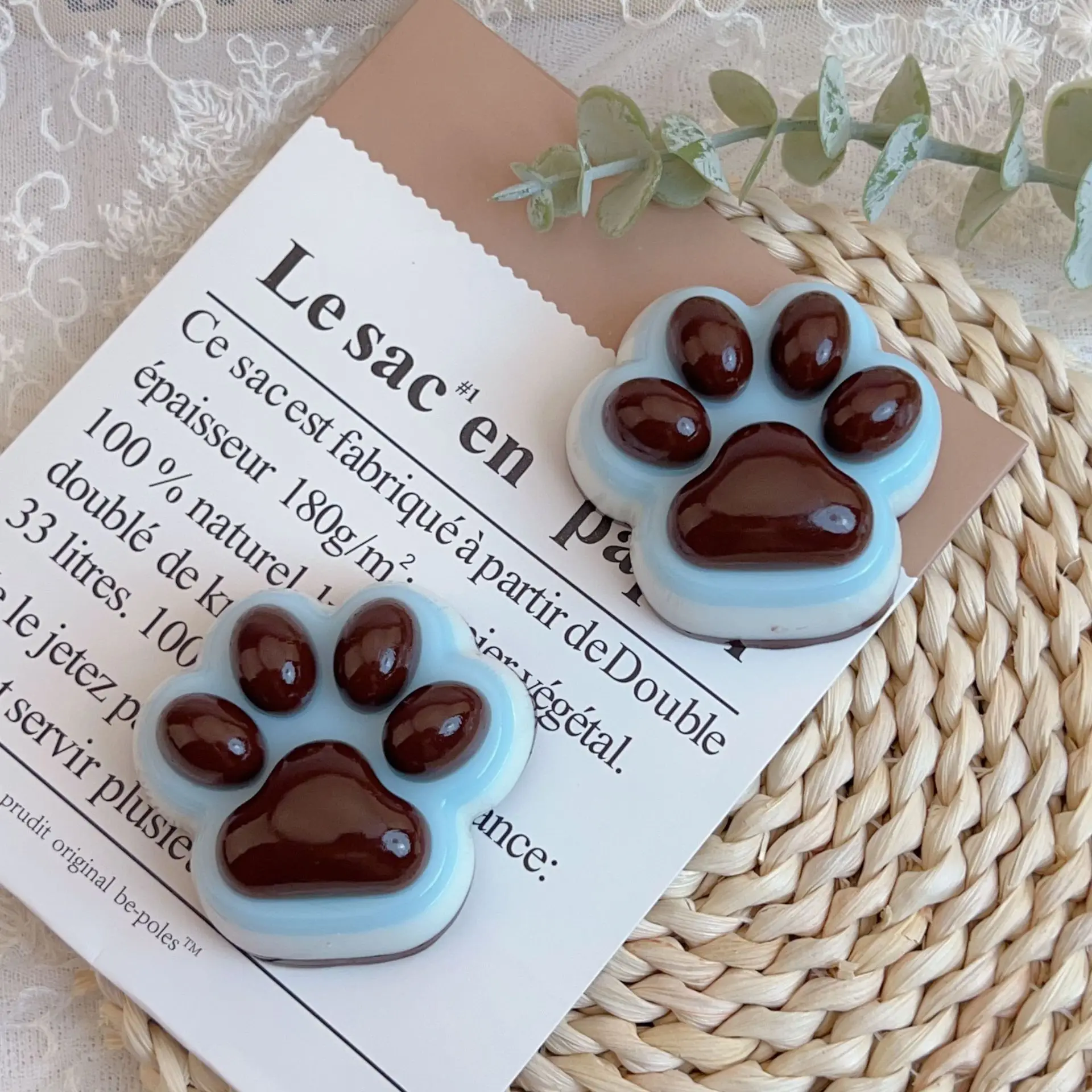 Cute Mini Chocolate Cat's Paw Squeeze Stress Relief Toy Kawaii Tpr Sensory Toys Slow Rebound Cat's Paw Stress Relief Toys