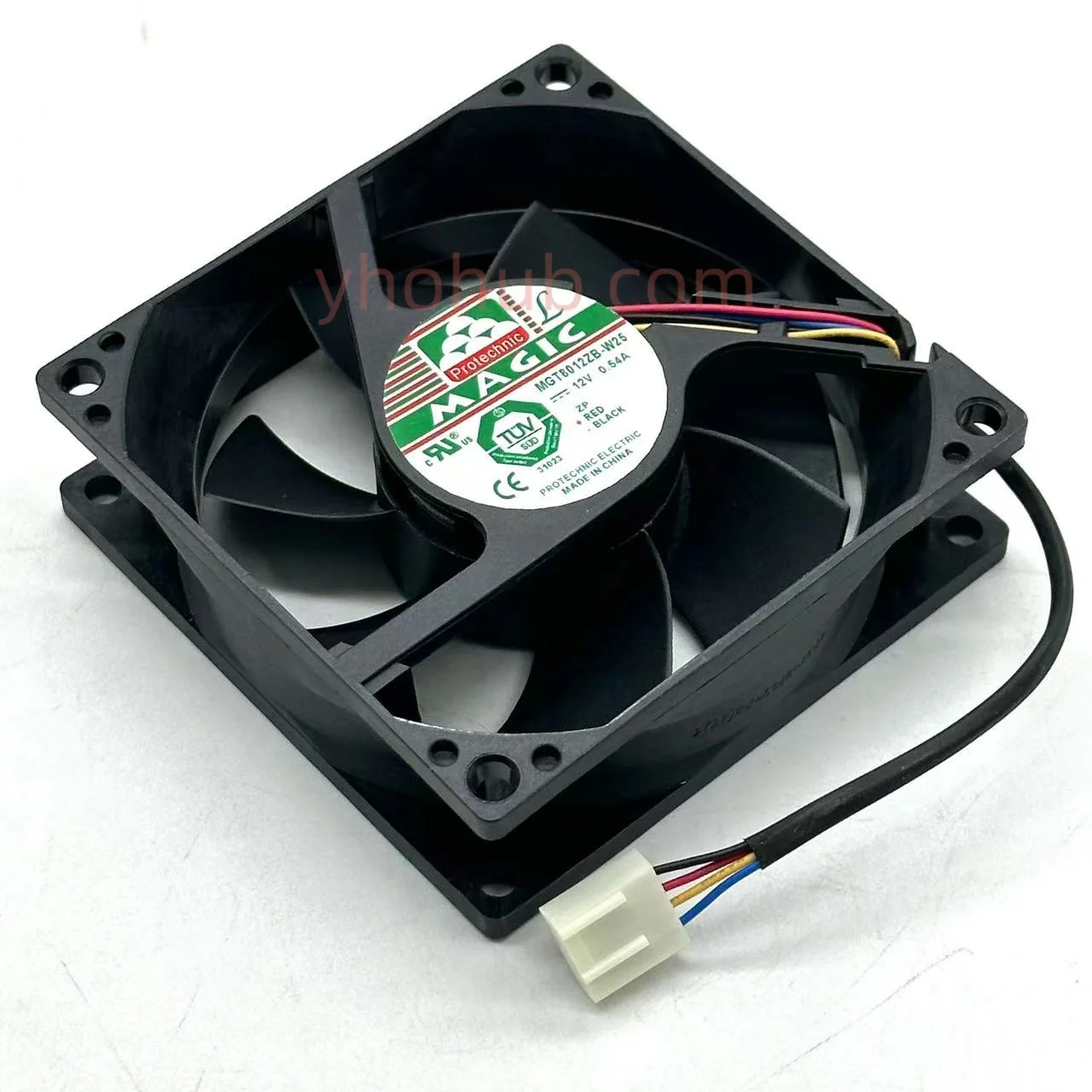 

MAGIC MGT8012ZB-W25 DC 12V 0.54A 80x80x25mm 4-Wire Server Baer Cooling Fan