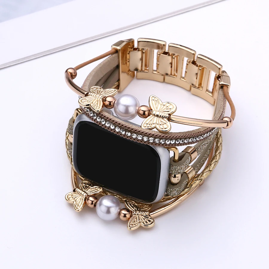 Bracelet Strap For Apple Watch Series 9 8 7 SE 6 5 4 38/40/41mm With Adjustable Buckle For Iwatch Ultra 2 49mm 45mm 44mm 42mm