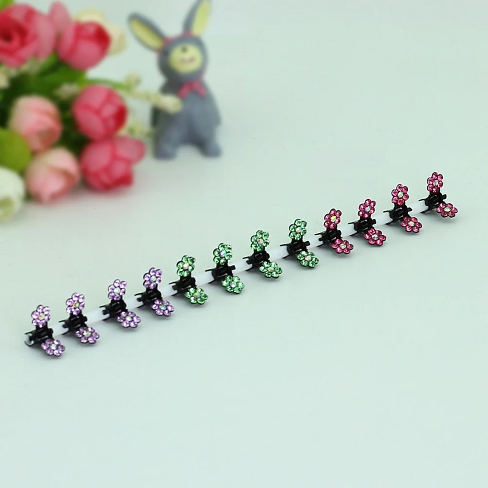

120Pcs Hair Claws Flower Design Clips Colorful Hair Accessories Birthday Christmas Gift