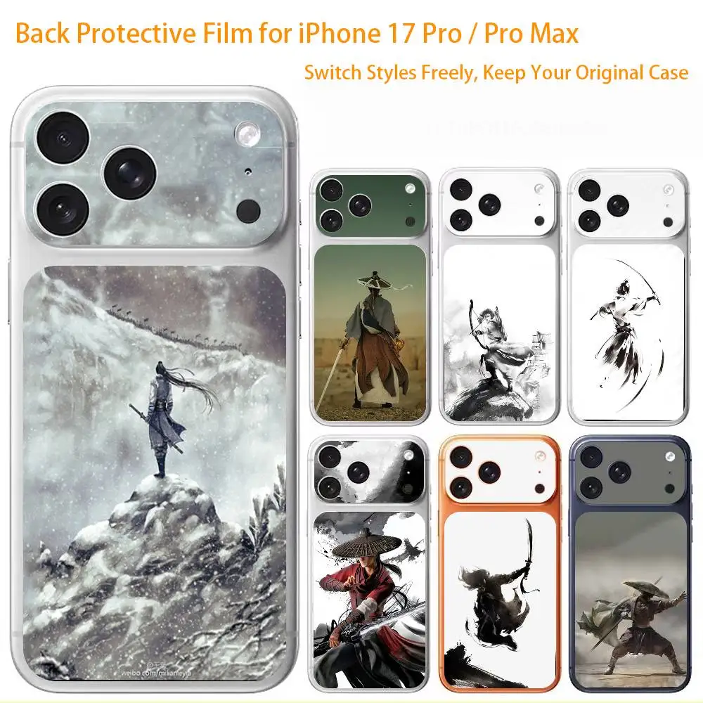 

Chinese Martial Arts Heroes 3D Full Body Skin Decal for iPhone 17/Pro/Pro Max Color Rear Protective Sticker