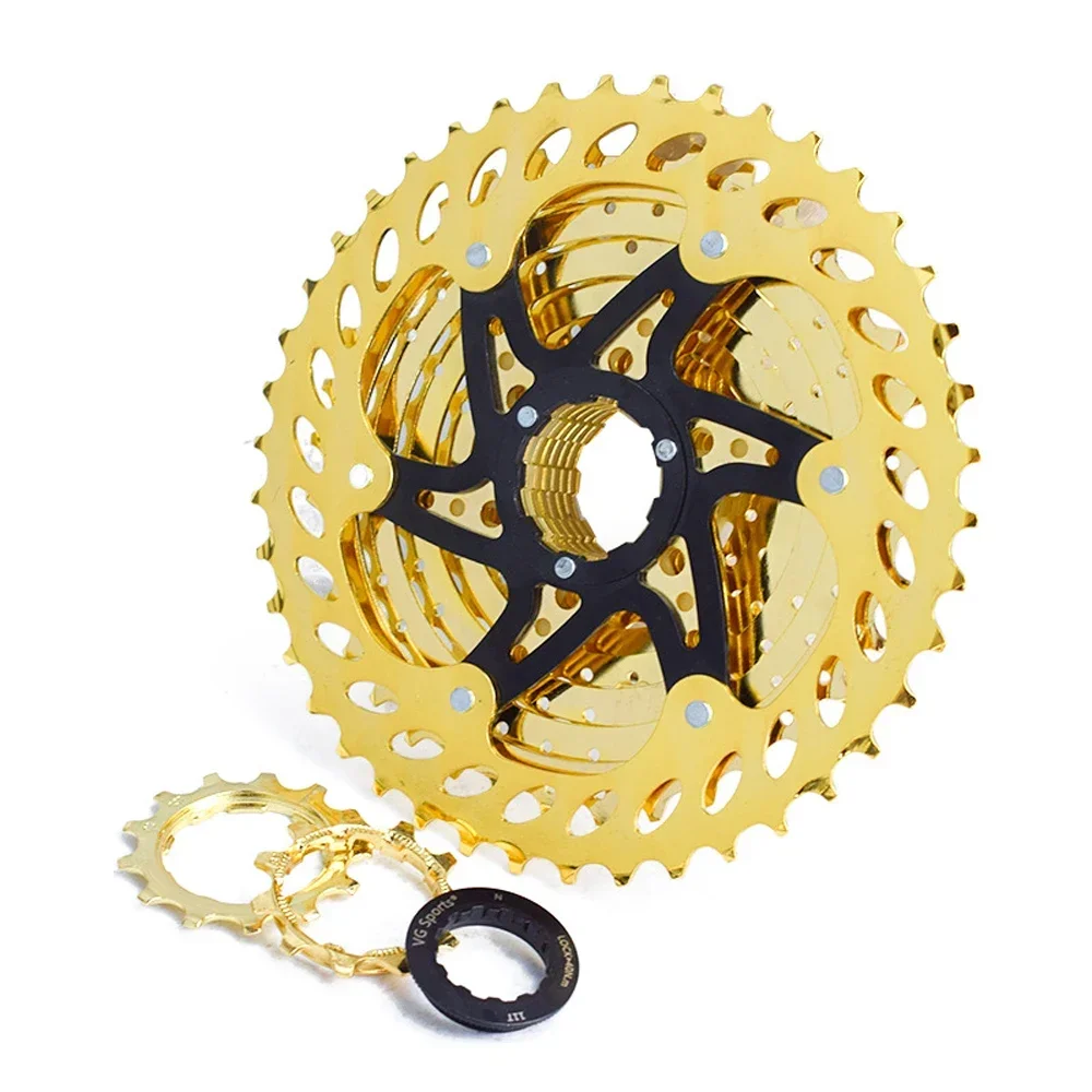 VG SPORTS Mountain Bike Freewheels 8/9/10/11 Speed Gold Mountain Road Bike Flywheel Wear-resistant Lightweight Cassette Flywheel