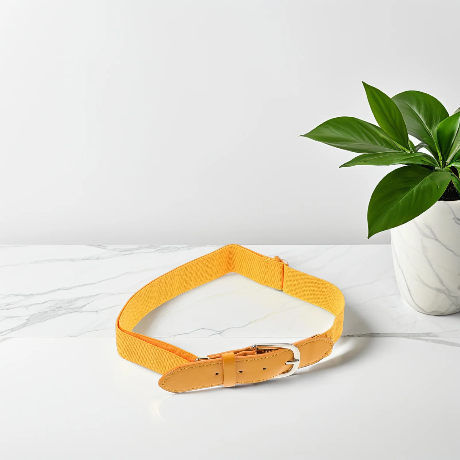 

Youth Baseball Belt Elastic Adjustable Orange Silver Buckle Softball Uniform Belt for Boys Girls Sports Baseball Belts