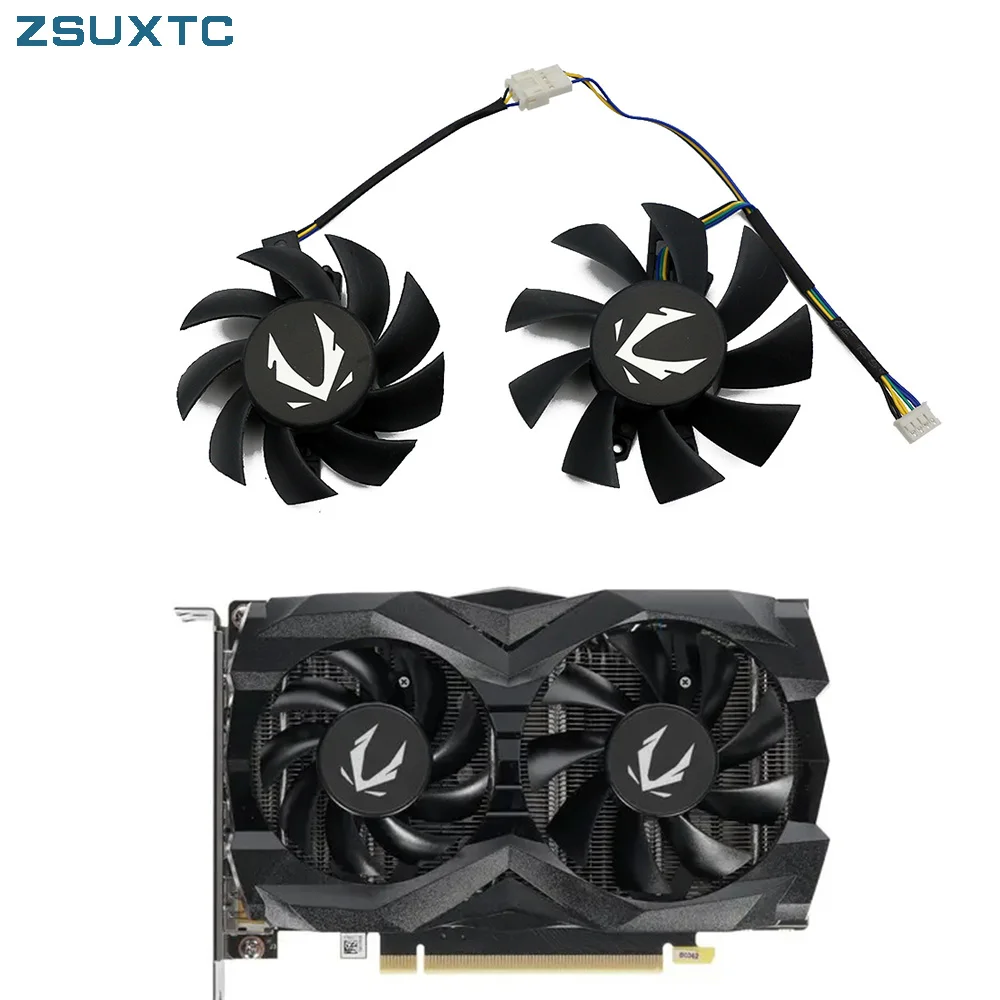 GA72S2U GA82S2H 12V 0.32A 4Pin wentylator chłodzący dla ZOTAC GAMING GeForce GTX 1660 SUPER 1660Ti podwójny wentylator zamienny ZT-T16620F-10L