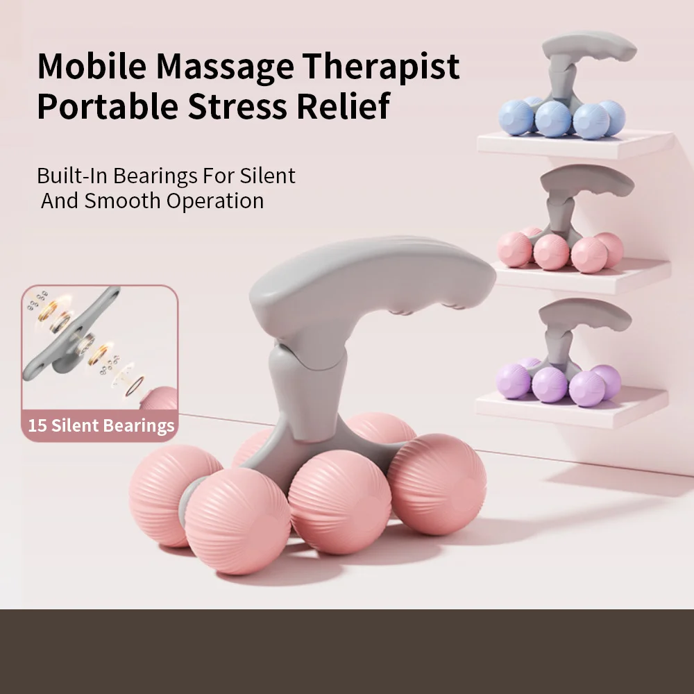 

Handheld 6-Wheel Massage Roller Circular Leg Clamp Yoga Exercise Fitness Equipment To Relax Muscles Relieve Fatigue Massage Tool