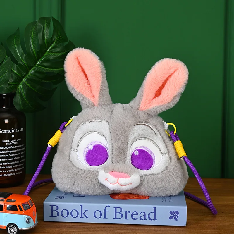 25cm disney cartoon zootopia judy nick macio pelúcia bolsa de ombro kawaii boneca moeda bolsa alça de ombro destacável presentes do feriado