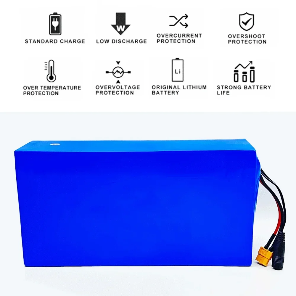 48V 24000mAh 13S6P Li-ion Battery Pack 2000W Citycoco Motorized Scooter Battery Built In 50A BMS+54.6V 2A Charger