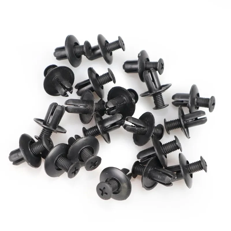 50Pcs Automobile 8mm Hole Plastic Rivet Fastener Buckle Expansion Screw Fender Fixing Buckle Door Trim Plastic Screws Clip