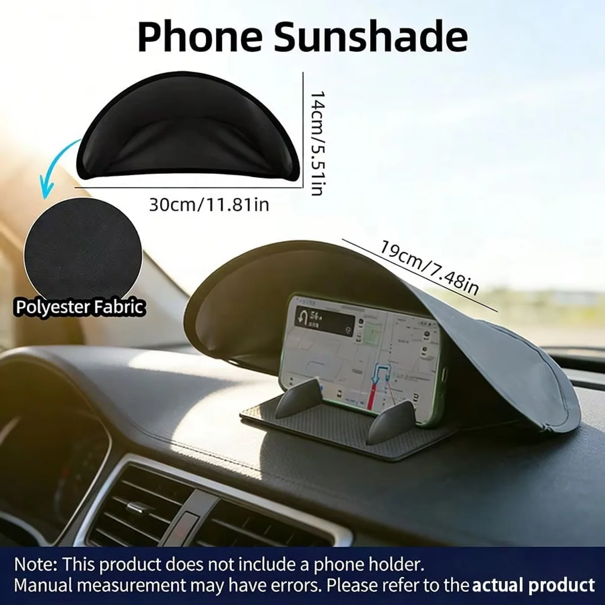 Anti-Glare Car Phone Sun Shade Foldable Smartphone Sun Shield Gps Navigation Sun Visor for Automotive Suv Dashboard