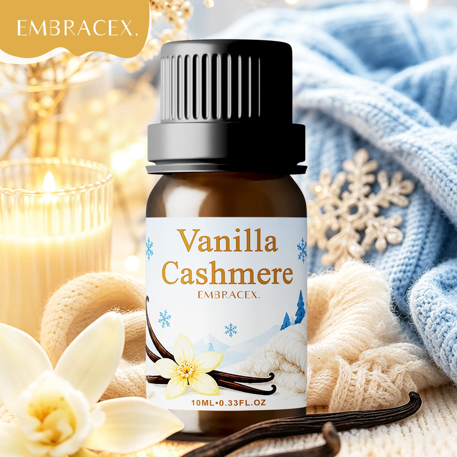 10ml Vanilla Cashmere Fragrance Oil Winter Fragrance Oil Warm Scent Odor Eliminating Fragrance Candle Making Gift To Friends