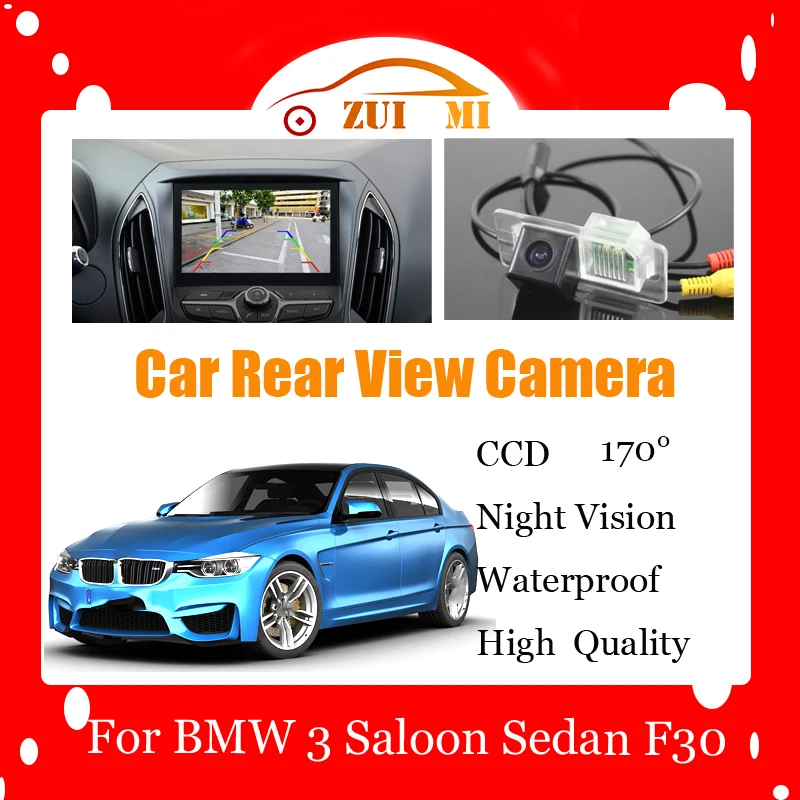 

Car Reverse Rear View Camera For BMW 3 Saloon Sedan F30 2014 2015 Waterproof CCD Full HD Night Vision Backup Parking Camera