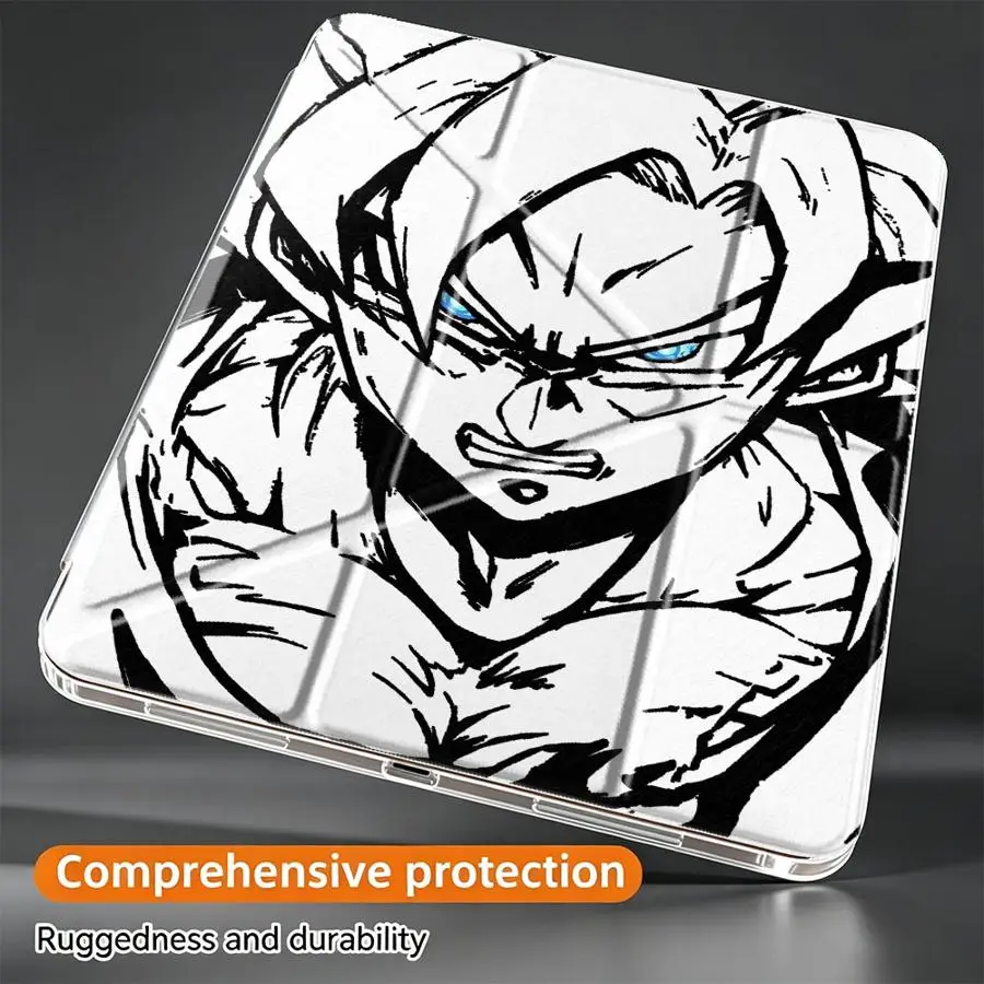 Black Goku Dragon Ball With Pen Slot Cover Tablet Case For iPad 9th 12th 11th 10th Gen Mini 7 6 5 Pro 13 2025 2026 Air 8 M2 M3 3