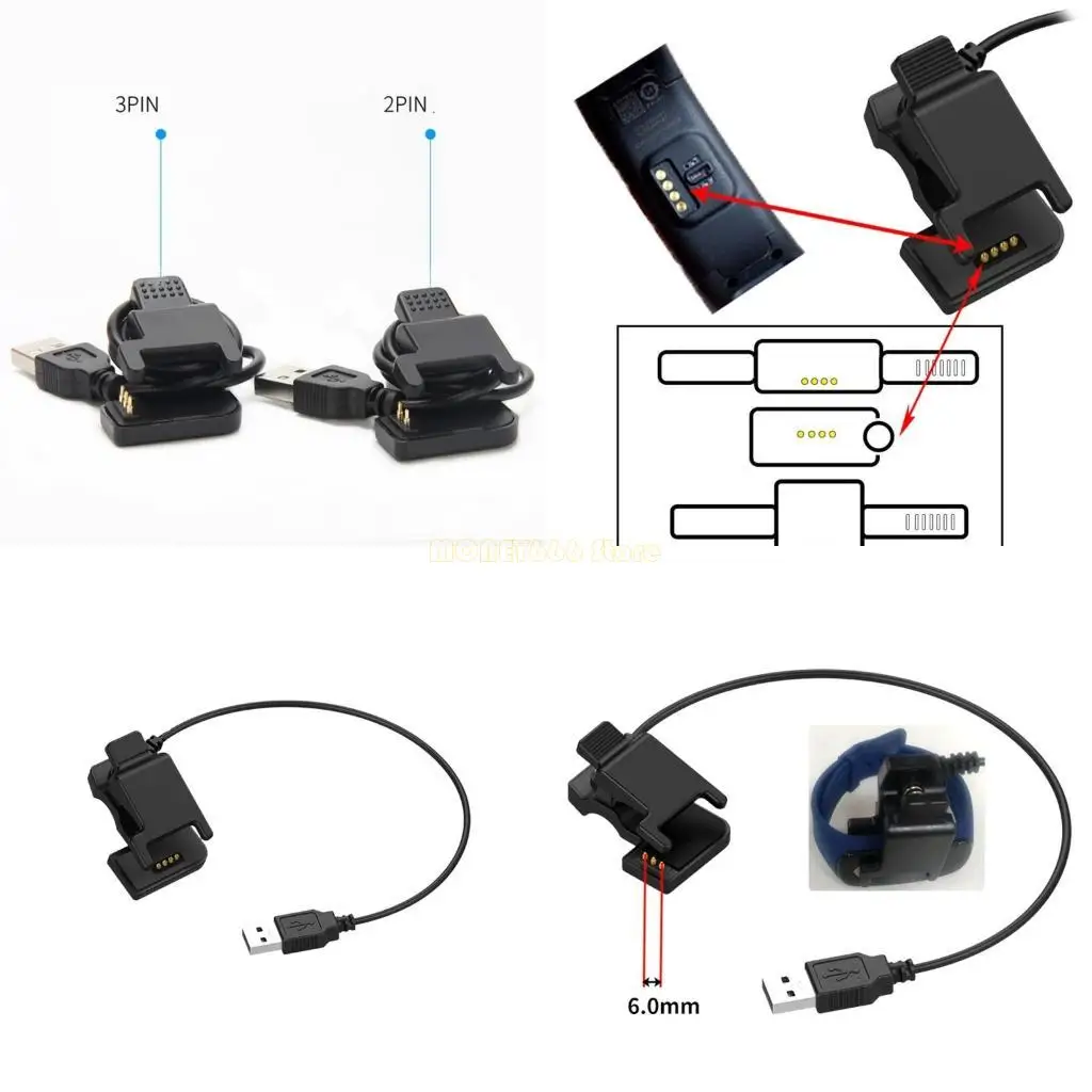 F62C Portable 2 -контакт 3 мм/2 штифта 4 мм/3 штифта 6 мм адаптер питания зарядное устройство базовая зарядка USB -зарядка для B