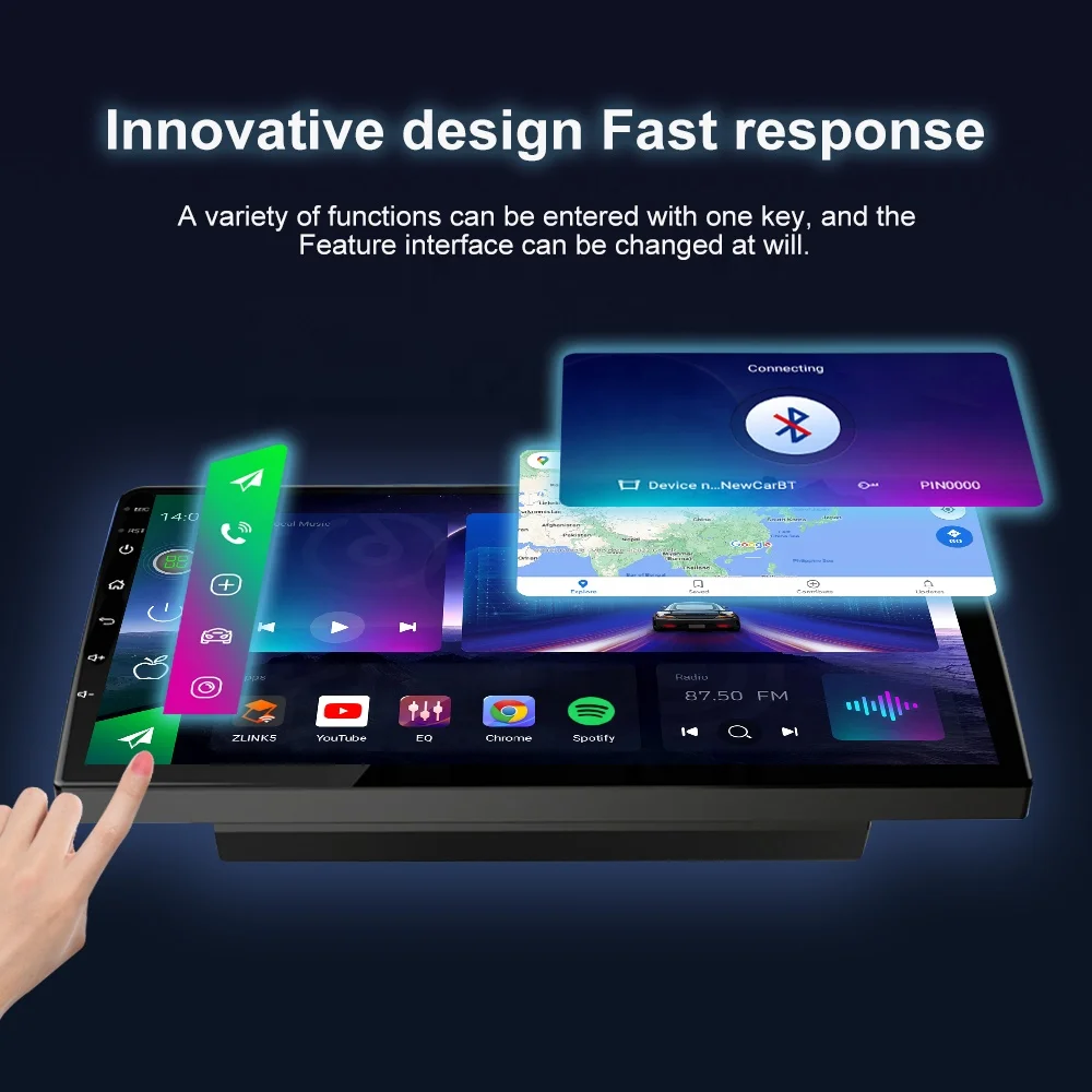 10 inch 4+64GB 8 Core Player FM Transmitter GPS Navigation Stereo Music