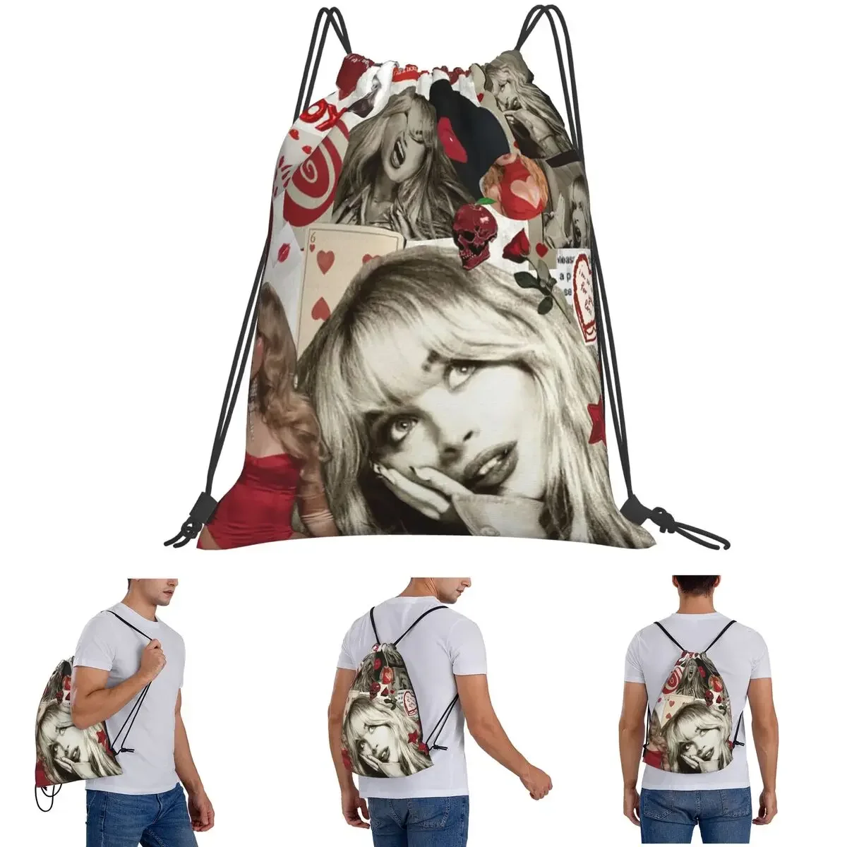 

Рюкзаки Sabrina Carpenter, модные портативные сумки на шнурке, сумка для мелочей, сумки для книг для мужчин и женщин, школы