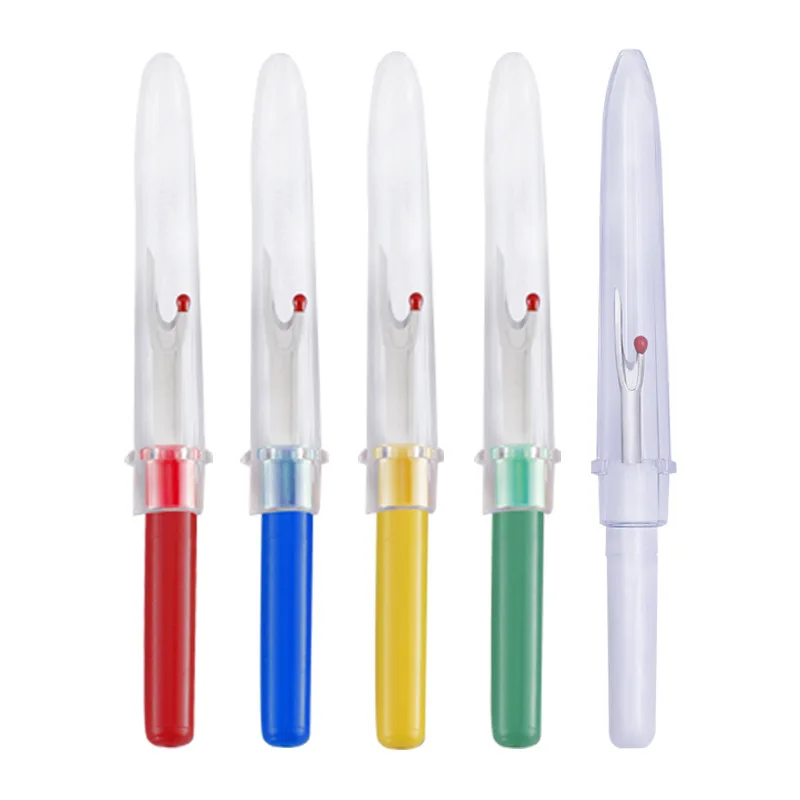 5pcs Plastic Handle Craft Thread Cutter Seam Ripper Stitch Unpicker Hand Tool Needles Arts Sewing Accessories