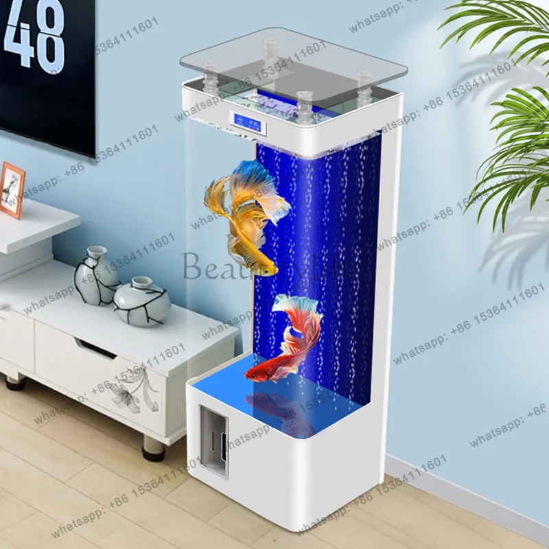 2026 new smart fish tank living room household medium-sized filtration and oxygen production integrated